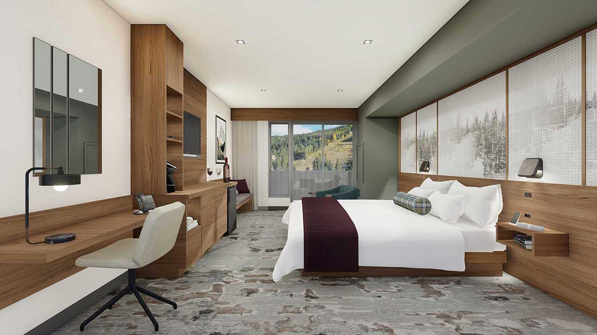 Kindred Resort King Bedroom Rendering
