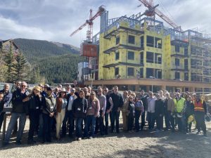 Kindred Resort Topping Out celebration. Group photo