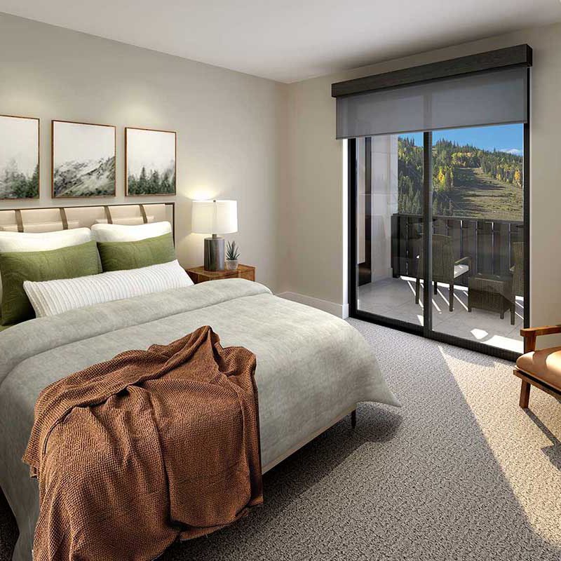 Kindred Resort Bedroom Rendering