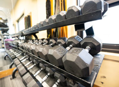 Weights in a gym Kindred Resort Keystone