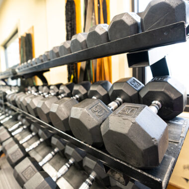 Weights in a gym Kindred Resort Keystone