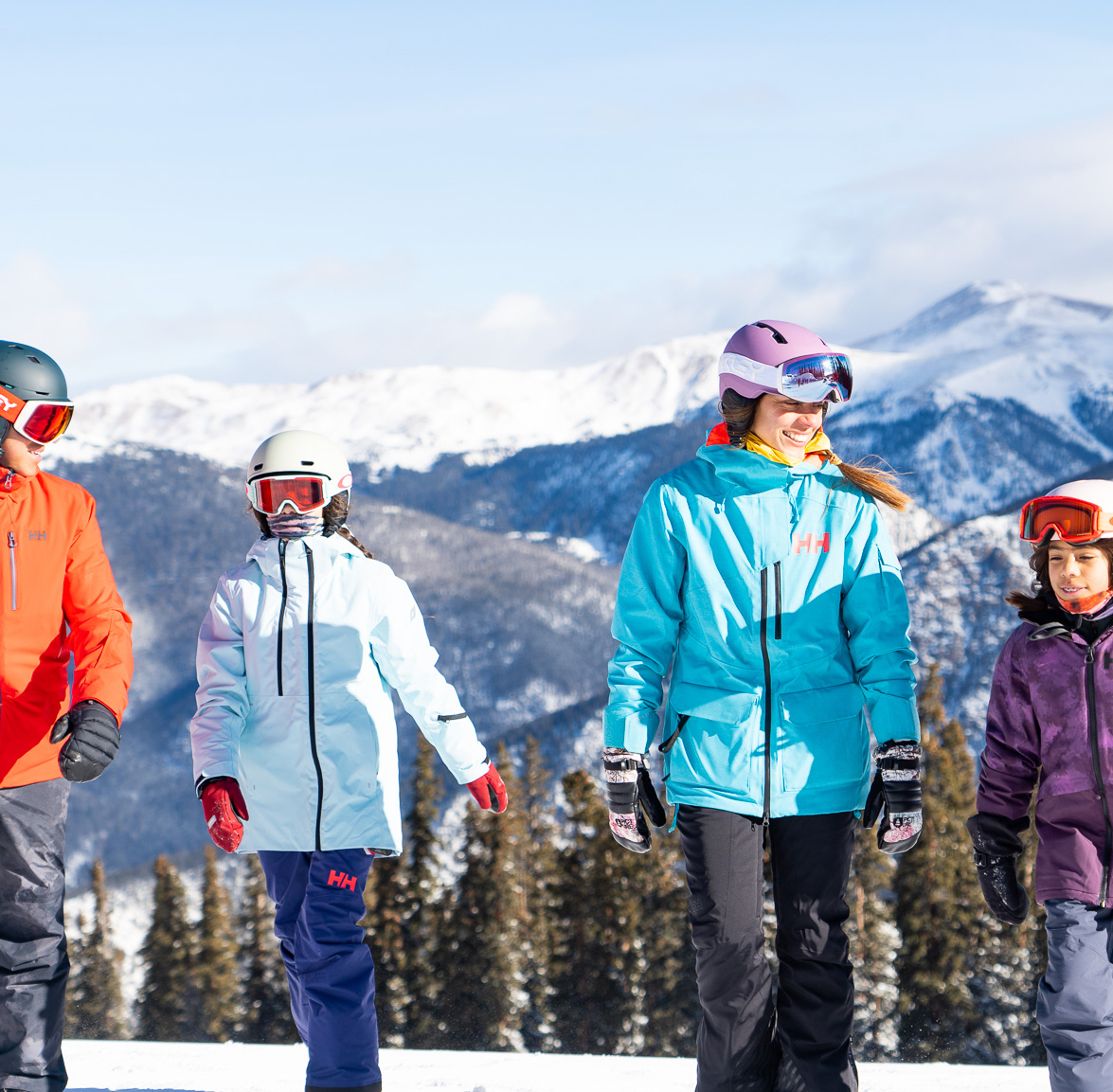 Family walking up a mountain Kindred Resort Keystone