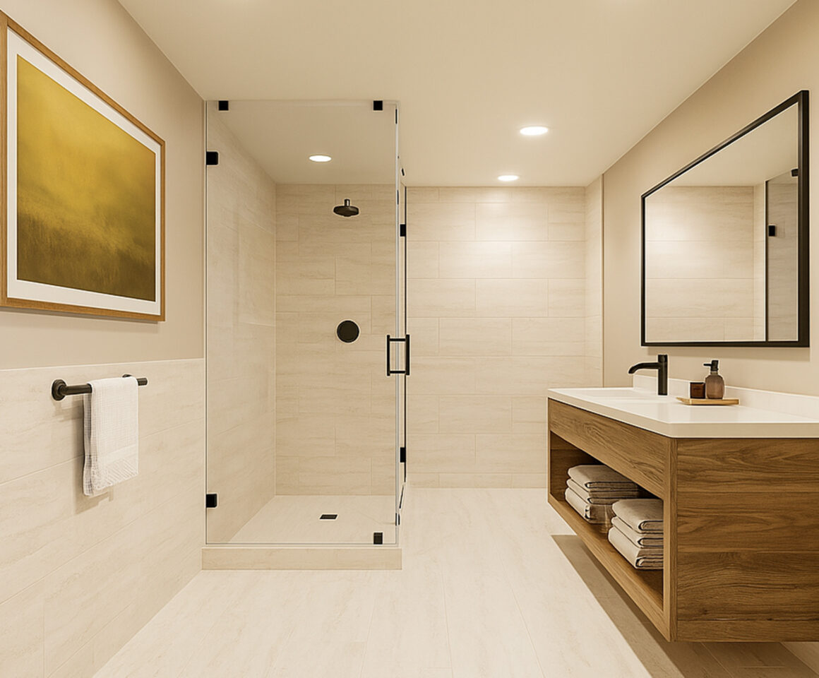 Kindred Hotel Bathroom with shower